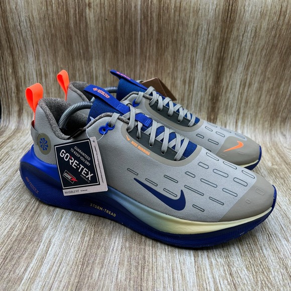 Nike React‎ Infinity Run 4 GORE-TEX Men's Size 10.5 Shoes Neutral Olive Blue NEW